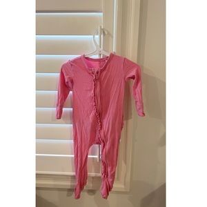 Posh Peanut 9-12 months Ruffle Sleeper in Hot Pink LIMITED EDITION